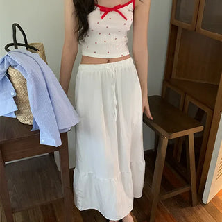 Brity Elastic Waist Long Skirt