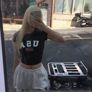 usa crop t-shirt