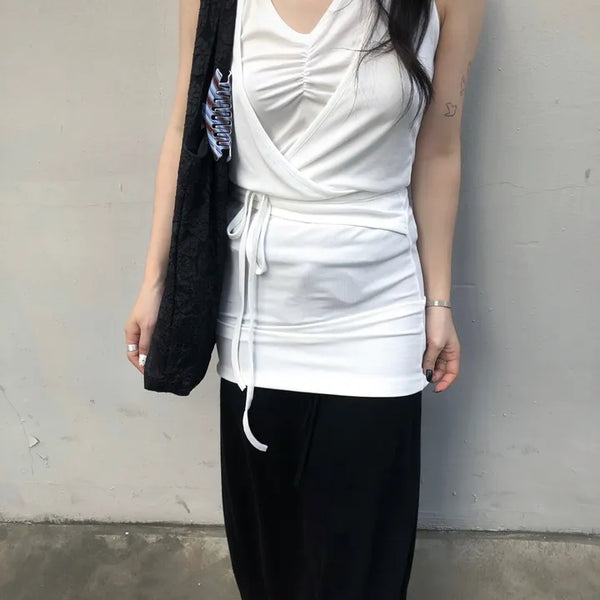 Shirred Halter Neck Sleeveless