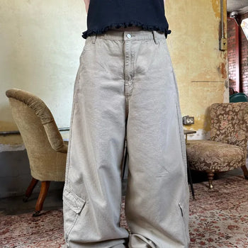 Long Wide Cargo Pants (2 colors)