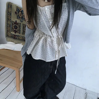 Flower String Blouse