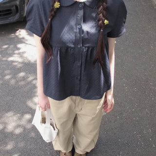 Youth Dot Puff Blouse