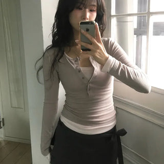 Button Layered Tee