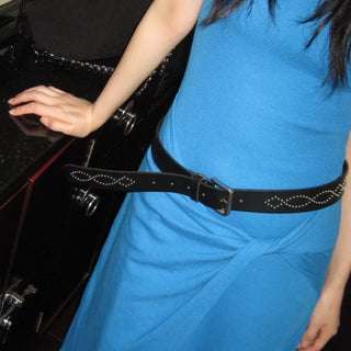 Dot Stud Cowhide Belt