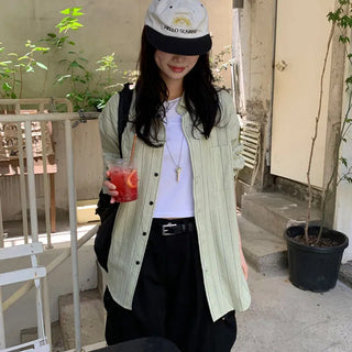 [UNISEX] Seine Stripe Oversized Shirt 1 color