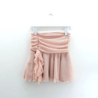 mesh flare skirt