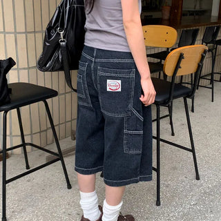 Patch Cargo Bermuda Denim Pants S, M, L - 1 color