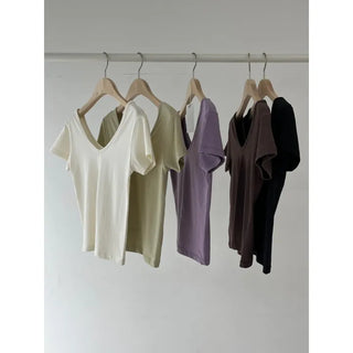 Two-way V-neck T-shirt (5 colors)