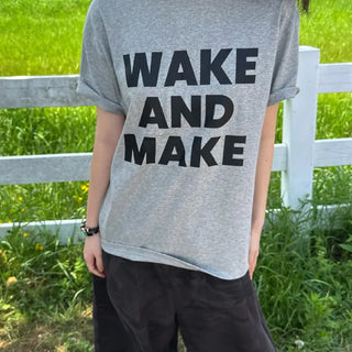 Bold Lettering Regular Short Sleeve T-shirt (3 colors)