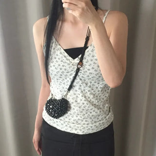 Heart Bead Mini Crossbody Bag