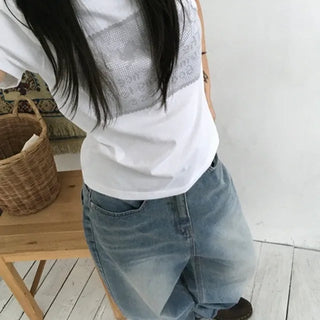 Animal Lettering Short Sleeve T-shirt