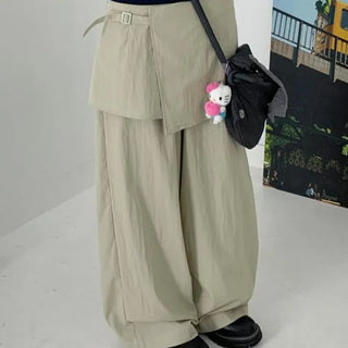 Muka Wrap Skirt Pants Set