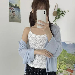2-way floral sleeveless top