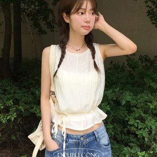 Soaring Strap Sleeveless Blouse