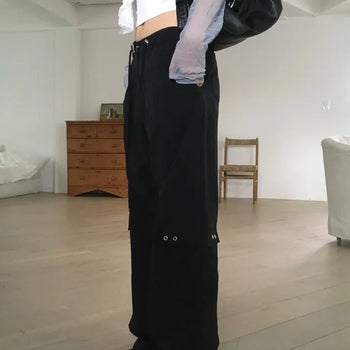 Eyelet cargo pants