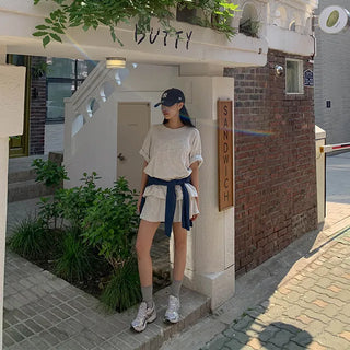 Organic Terry Short Sleeve Shorts Set