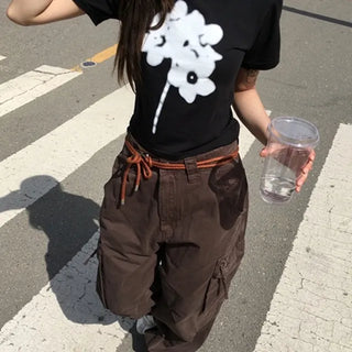 Flower Print Short Sleeve T-shirt
