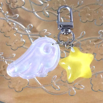 Special Feature (12 colors) Aurora Wings Formica Star Keyring Wishcore Keyholder Phone Decor AirPods Buds Star Phone Strap Loop iPhone Galaxy Phone Keyring Mobile Phone Strap