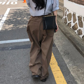 Pony Unisex Wide Curved Loose Fit Women's Cotton Spring/Summer Pants