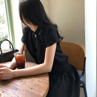 Forever Women's Tie Summer Short Sleeve Delicate Fit Wedding Guest Look Blouse