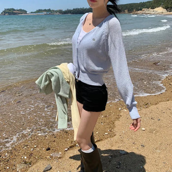 [Pendant/Essential Item] Boucle Daily Long-Sleeve Cardigan for Midsummer