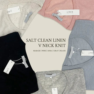 Salt Clean Linen V-Neck Knit