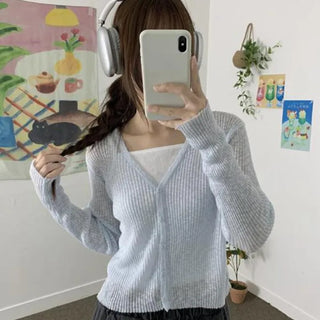 (Perfect for under the air conditioner / Must-have item / Rainy season look) Kane Summer Delicate Cardigan