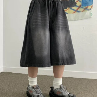 (2 sizes) Mixed Denim Bermuda Pants