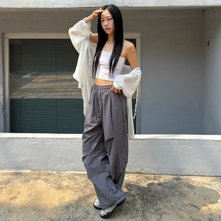 Jaring Parachute Nylon Elastic Pants