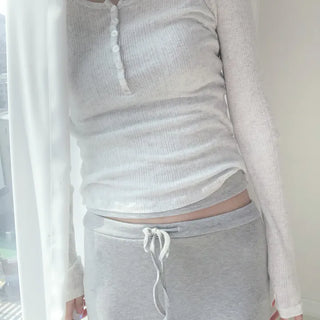 button long sleeve tee