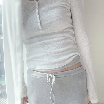 button long sleeve tee