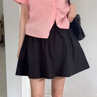 Shearling Pleated Skort