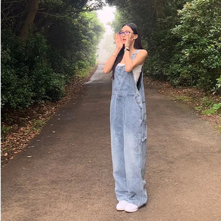 Big Oversized Wide Suspender Denim