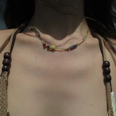 Colored Gemstone Necklace (3 colors)