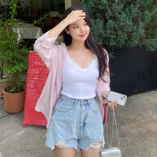 Pookie Wrinkle Pleats Pastel Mist Shirt