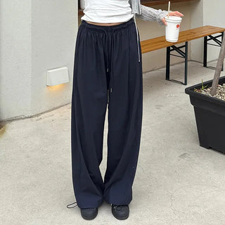Becky Nylon Elastic Wide Pants