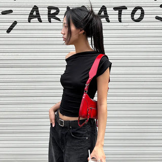 Rodi One-Shoulder Drape Slim Tee