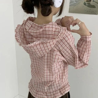 (Summer) Mav Summer Check Frill Shirt