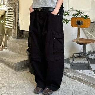 Bermuda Triangle / Two-way Balloon Cargo Wide Pants 2 colors