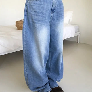 My Vintage Washed Wide Denim  Light Blue