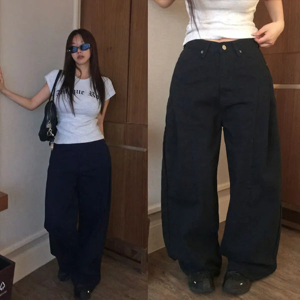 Belkuri semi-high pintuck wide pants