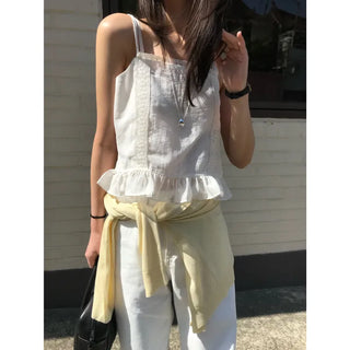 Flower sleeveless blouse