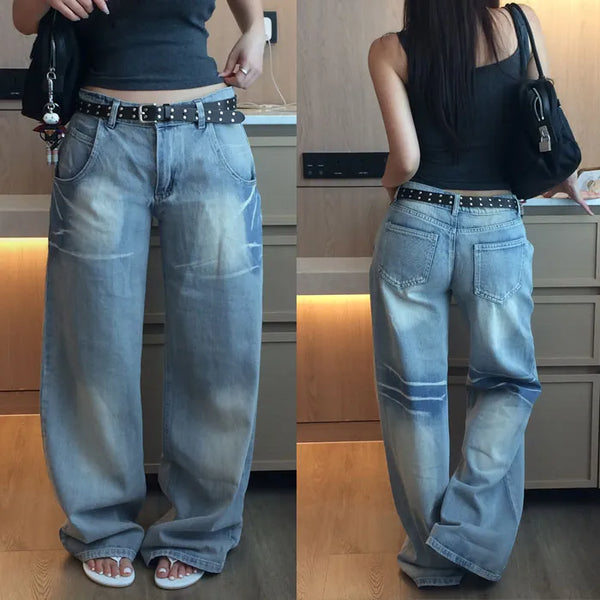 Crewdy Low Denim Wide Pants