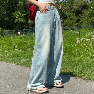 Elna Vintage Washed Wide Denim Pants