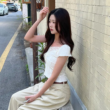 Ramo Ribbon Lace Blouse