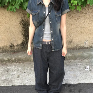 Vintage Washed Denim Shirt