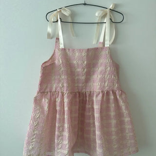 Ribbon Strap Shirred Bustier Blouse