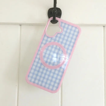 Blackpink Check Color Block MagSafe Hard iPhone Case