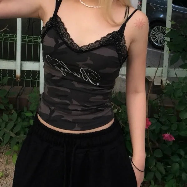 Lace military sleeveless