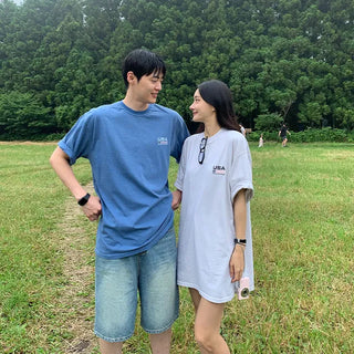 USA Boxy T-shirt Couple Look